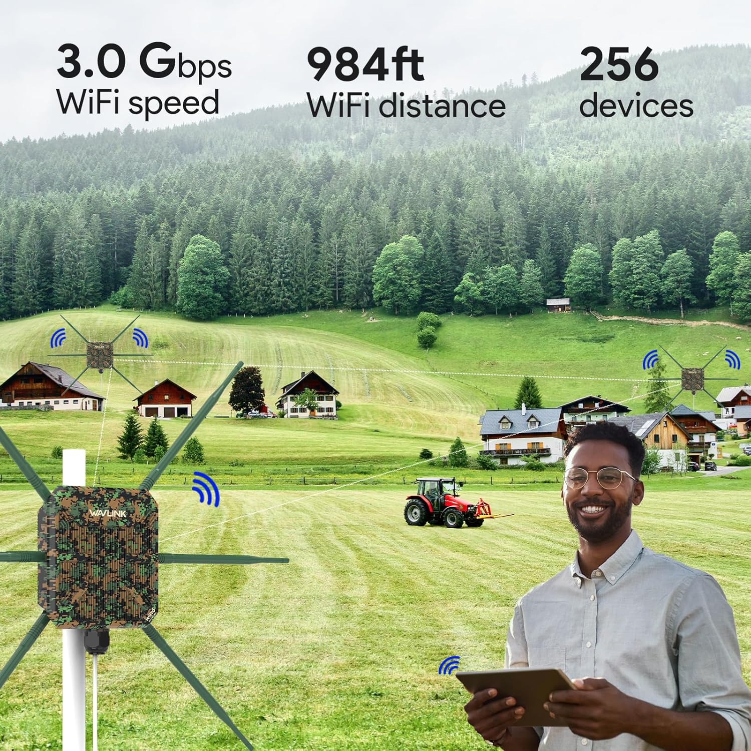 Thumbnail 1 de WAVLINK AX3000 Outdoor Mesh WiFi Access Point 2026 📶