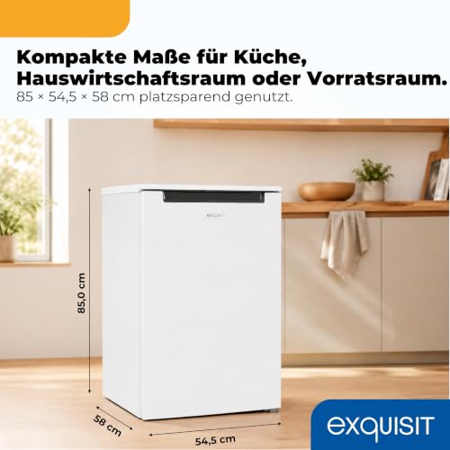 Detalle de Exquisit GS581-040Cweiss Gefrierschrank – 87 L Nutzinhalt, 85,5 cm Höhe