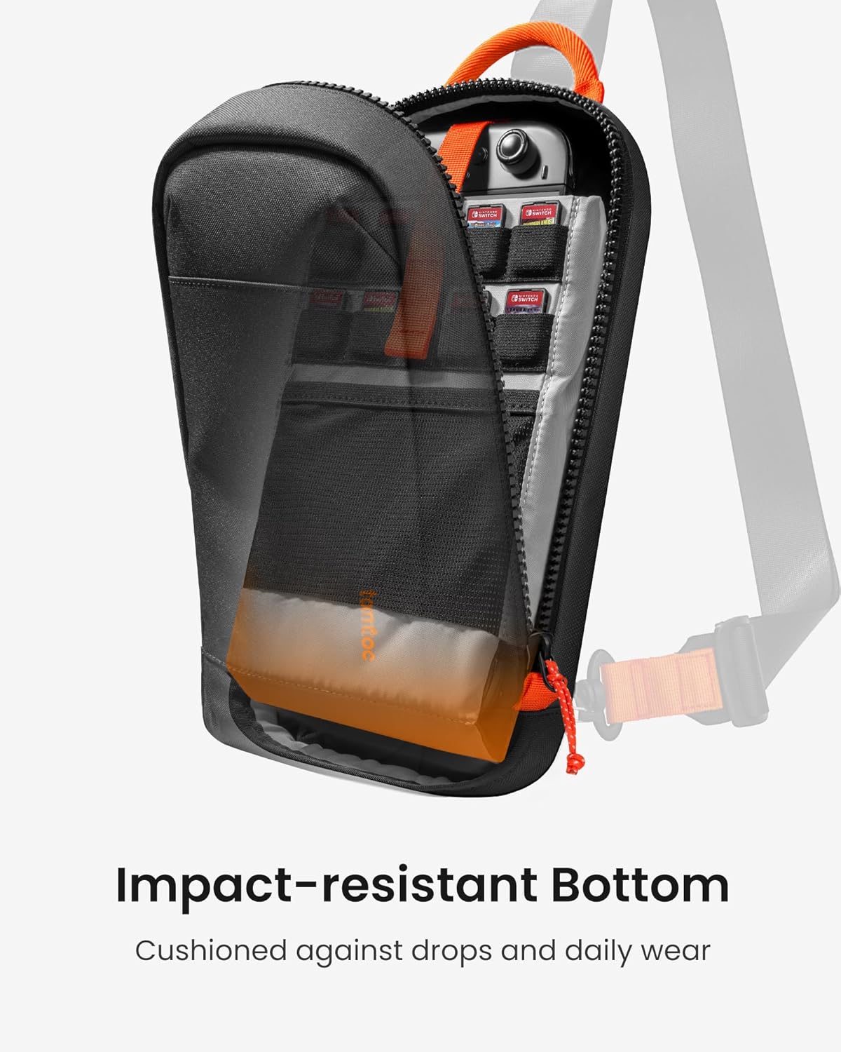 Thumbnail 3 de tomtoc Sling Crossbody Bag for Nintendo Switch 2 (2025) with 8 Game Card Slots, Black