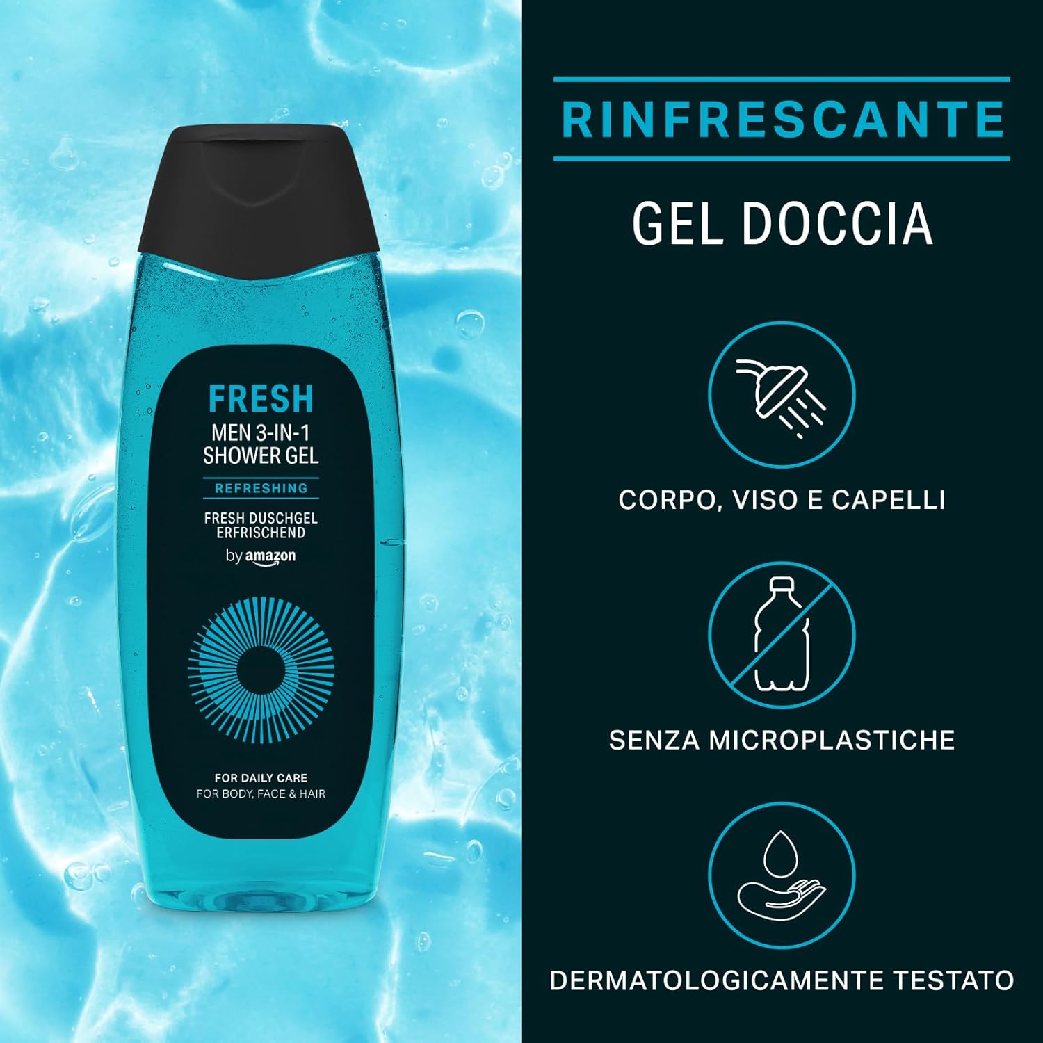 Thumbnail 2 de Gel doccia Fresh 3 in 1 uomo 2x500 ml
