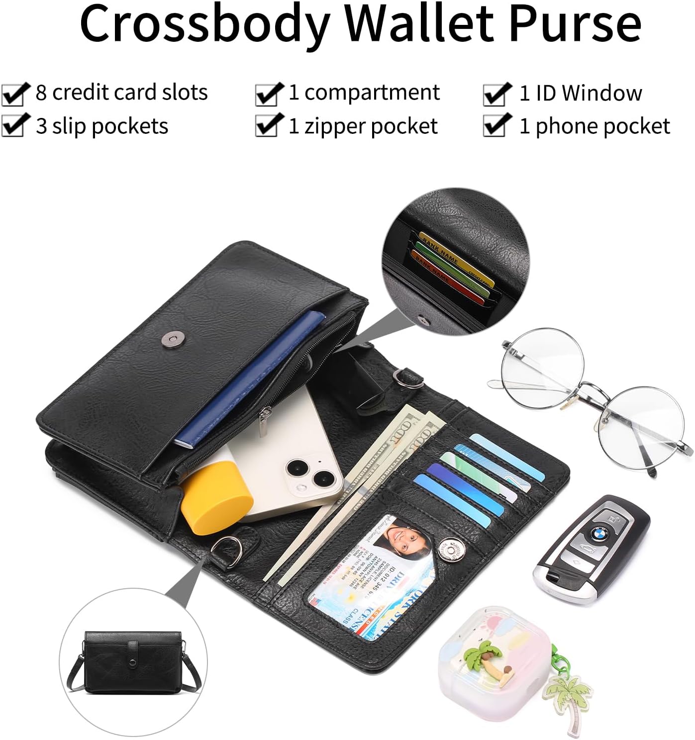 Detalle de SENDEFN Crossbody Phone Bag 19.5cm