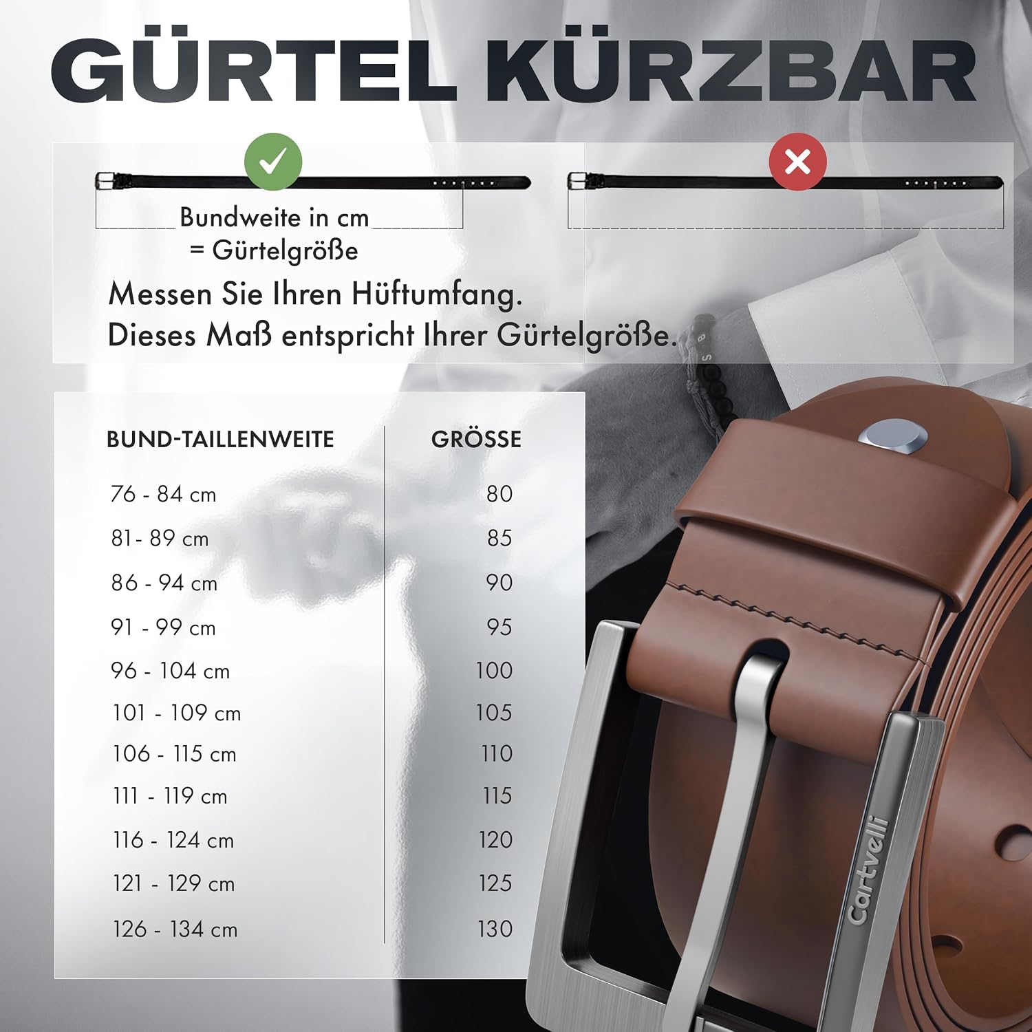 Thumbnail 5 de Cartvelli Premium Ledergürtel 40 mm