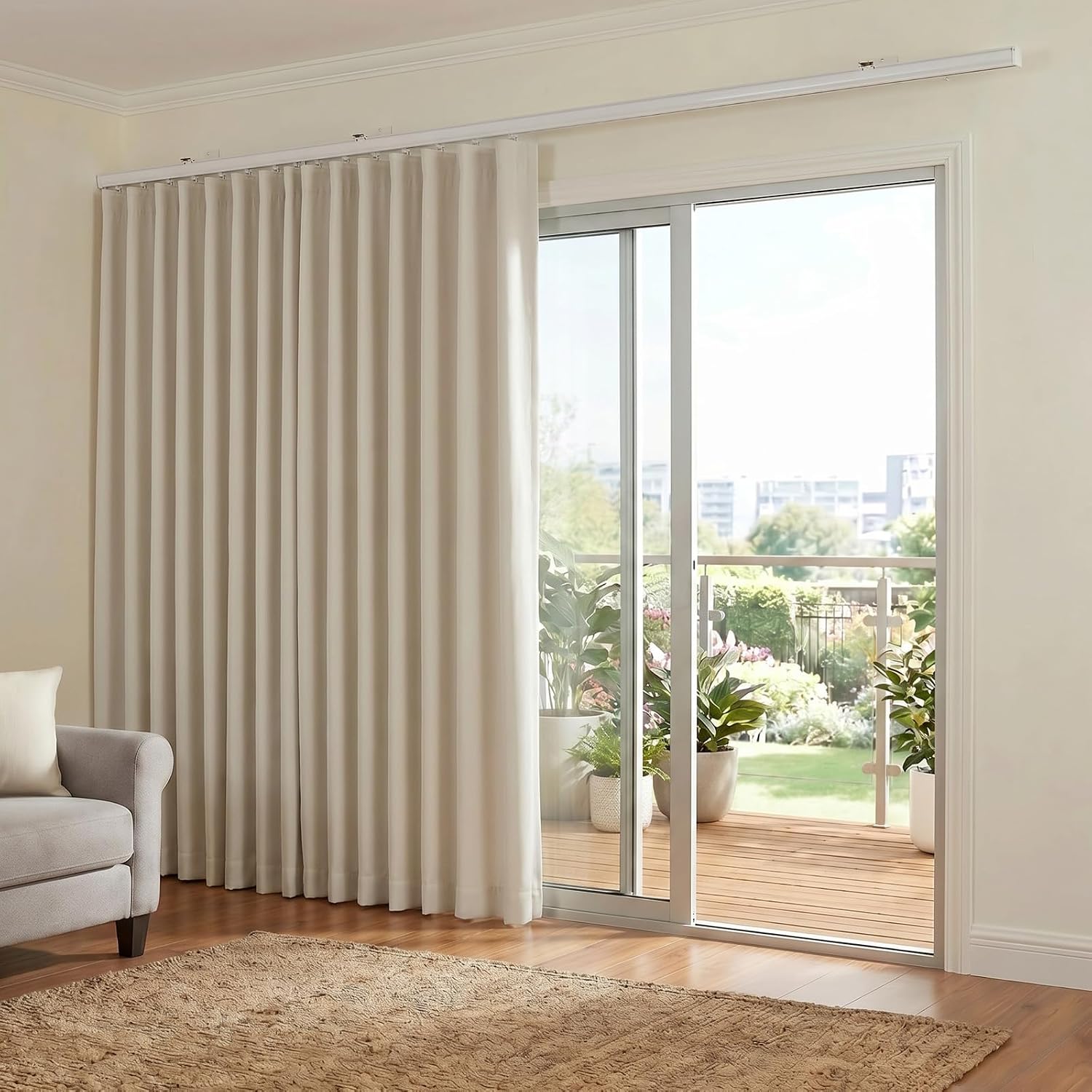Thumbnail 1 de Hoeflife blackout room divider curtain, W180 x H84 Inch