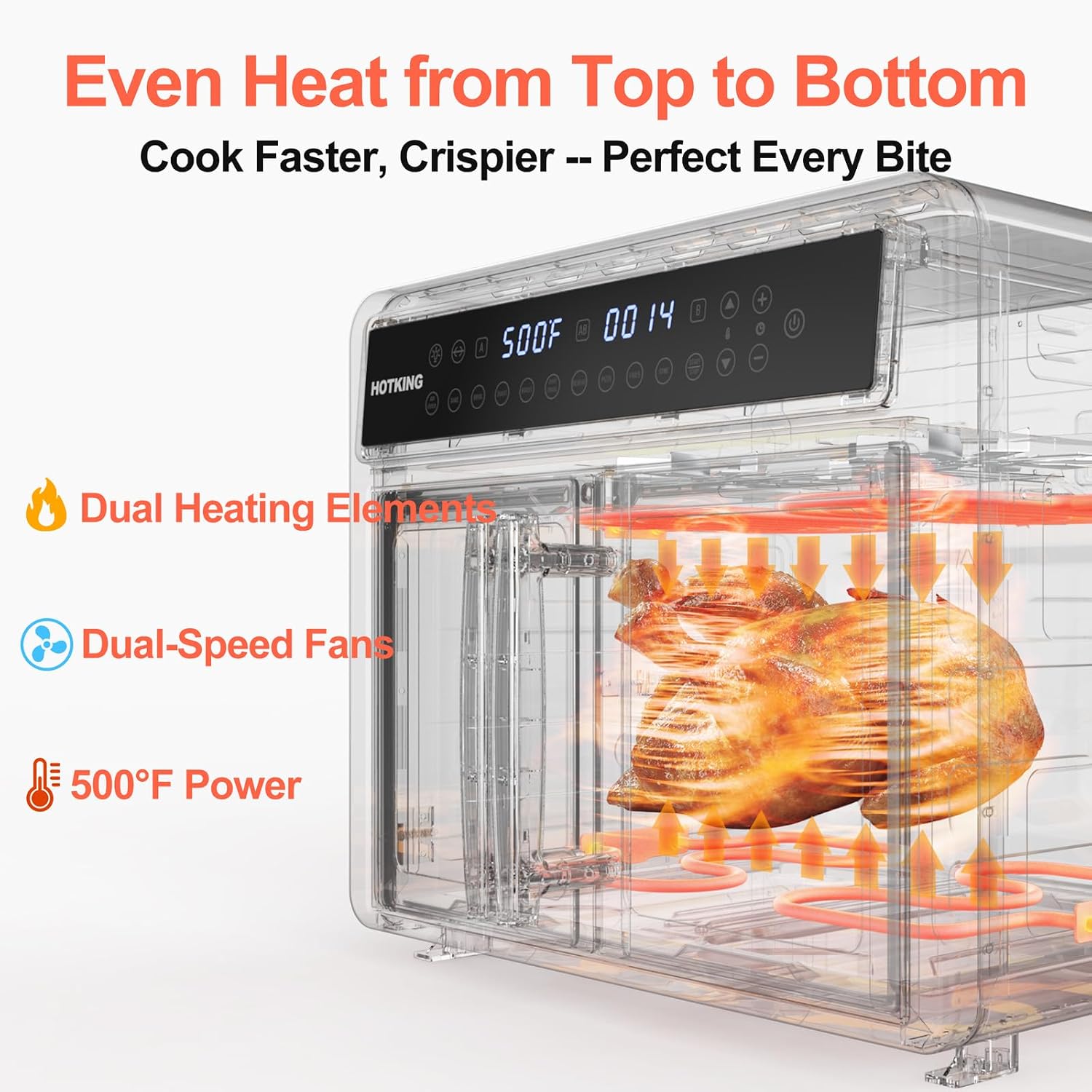Thumbnail 6 de HotKing Air Fryer Toaster Oven 28 QT