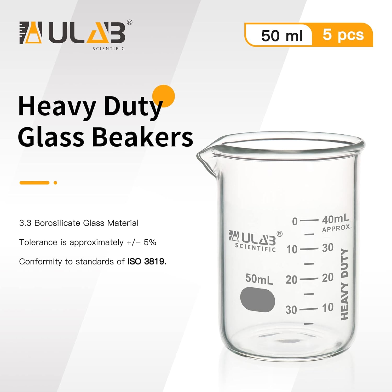 Thumbnail 1 de ULAB Glasbecher Hochleistungs 50 ml 5er Set