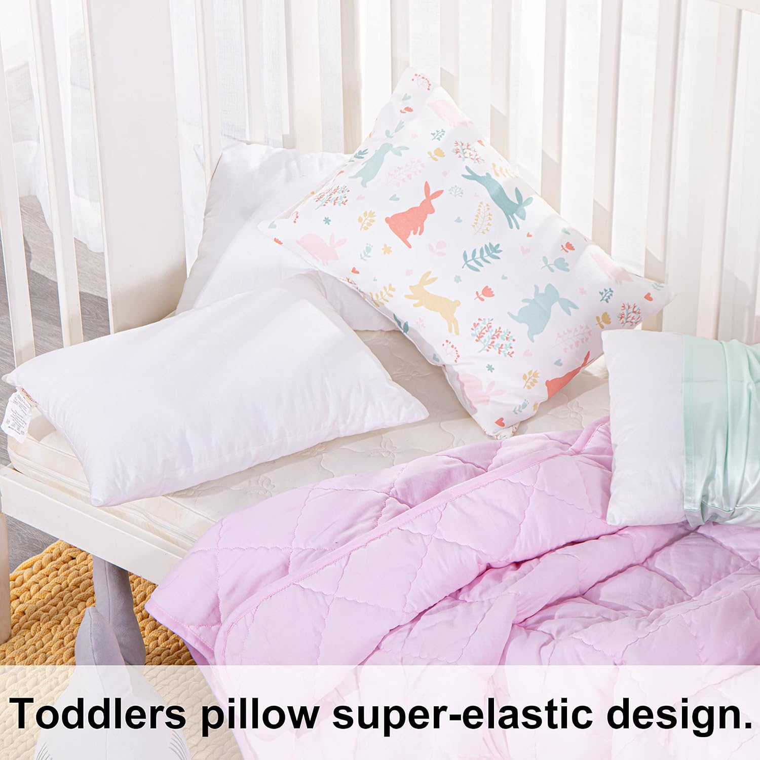 Detalle 2 de NTBAY AUS7NTCoZX-To- Toddler Pillows, 13 x 18-Inch Cotton Cover, 2-Pack