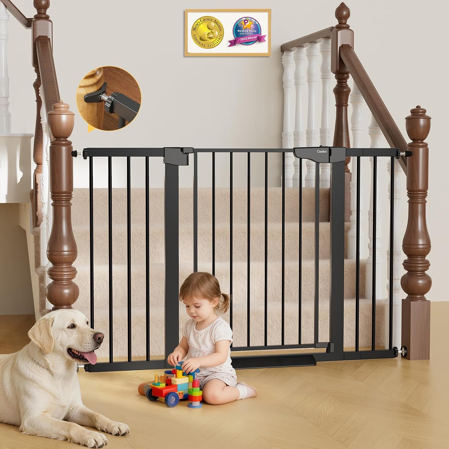 Detalle de Cumbor 29.7"–51.5" Extra Wide Baby Gate