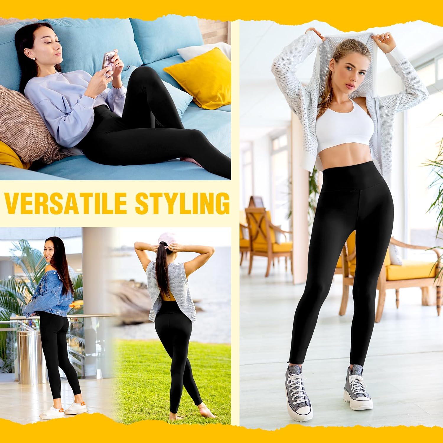Detalle 2 de Sanpetix 3 Pack Black Leggings 3-pack