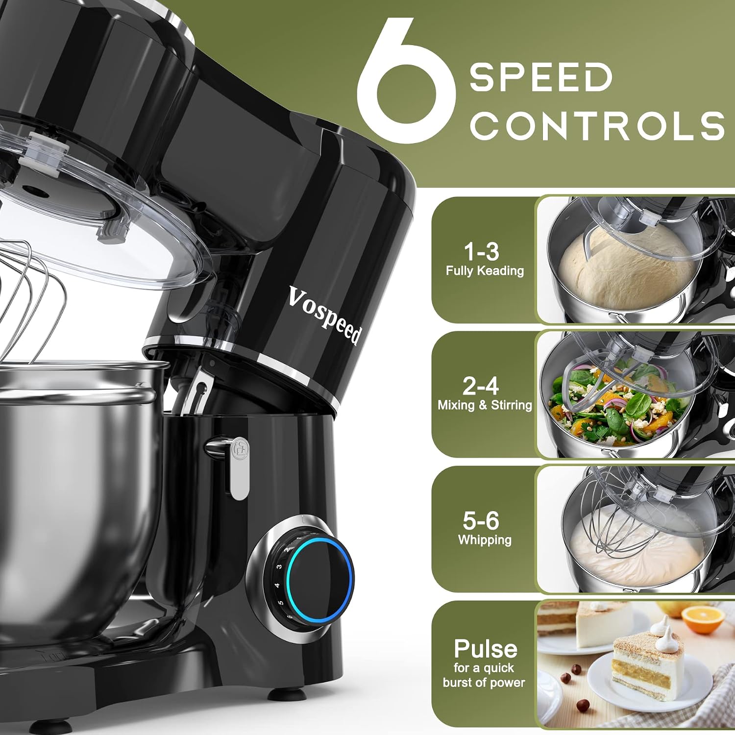 Thumbnail 3 de Vospeed Stand Mixer 8L Kitchen Mixer