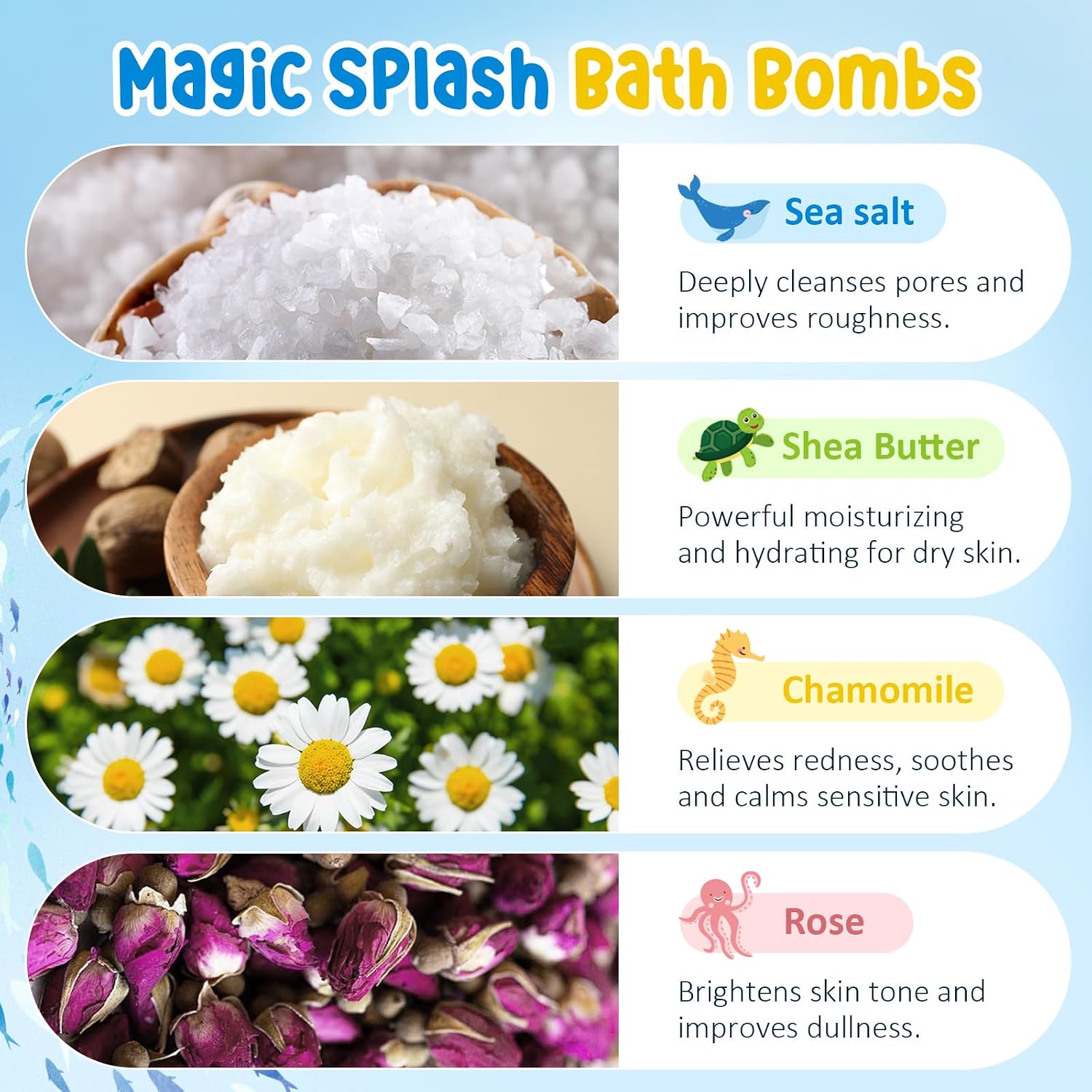 Thumbnail 5 de Bath Bombs for Kids: 6 Colourful Fizzy Bath Bombs Set