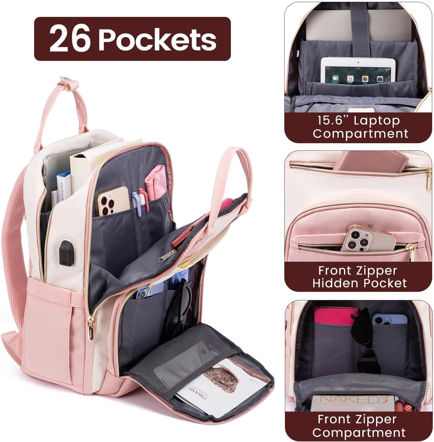 Detalle de LOVEVOOK Laptop Backpack 15.6 inch