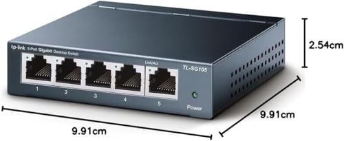Detalle de TP-Link TL-SG105: Switch Gigabit de 5 Puertos para Escritorio o Montaje en Pared