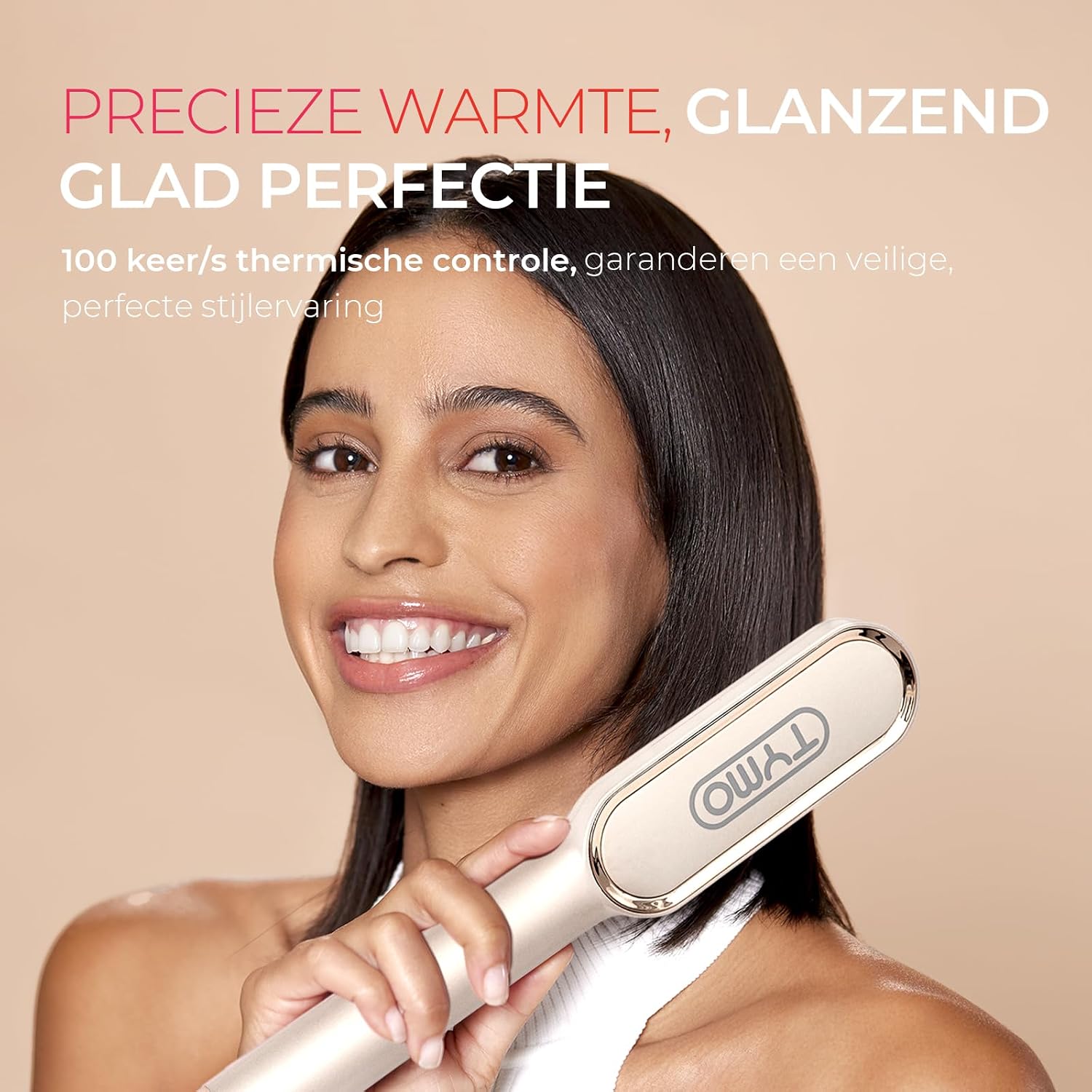Detalle 2 de TYMO RING HC100G stijltangborstel met keramische coating en 5 temperatuurstanden