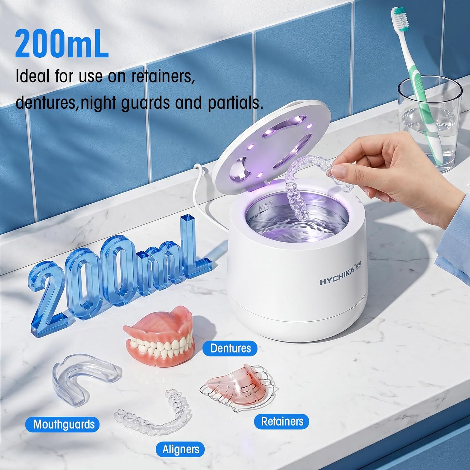 Thumbnail 6 de HYCHIKA Ultrasonic Retainer Cleaner 45kHz