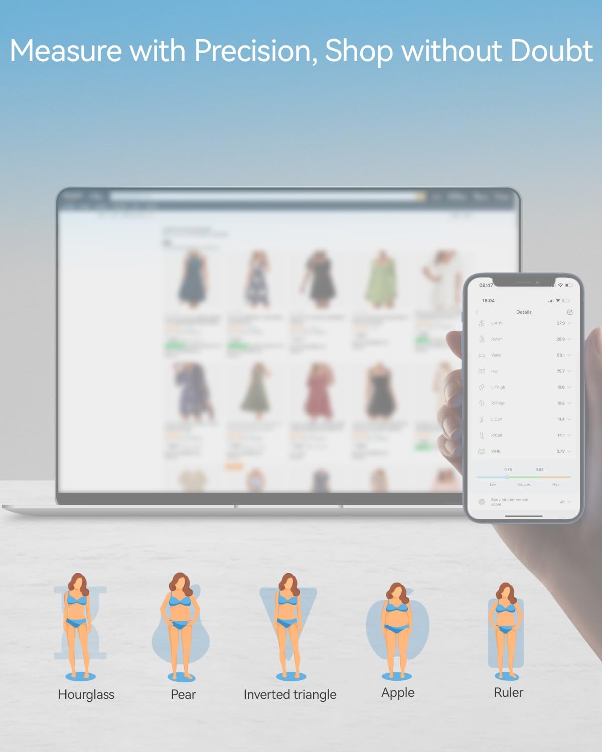 Thumbnail 5 de Tychesy Smart Body Tape Measure
