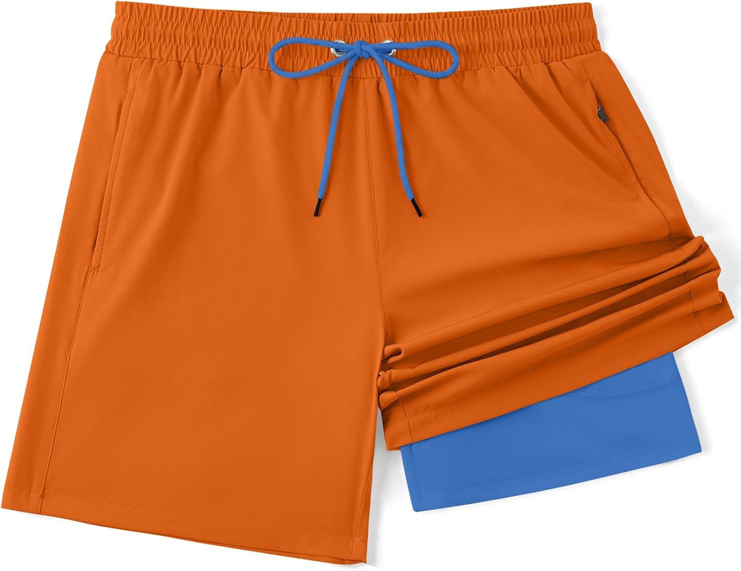 Detalle 2 de COOFANDY 7" Swim Trunks with Compression Liner: Comfort, Pockets, and Quick-Dry Performance