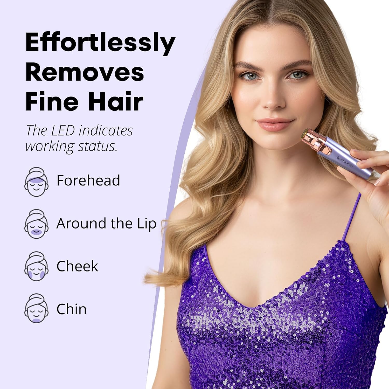 Thumbnail 2 de VG VOGCREST Eyebrow Facial Trimmer 2-in-1 rechargeable razor
