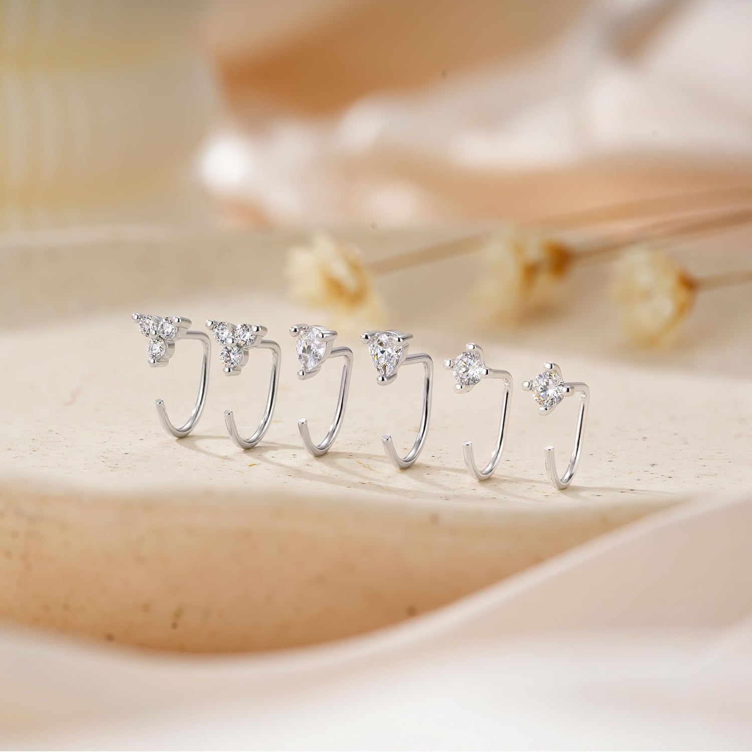 Thumbnail 6 de Robaice Hoop Earrings, Set of 3 Pairs