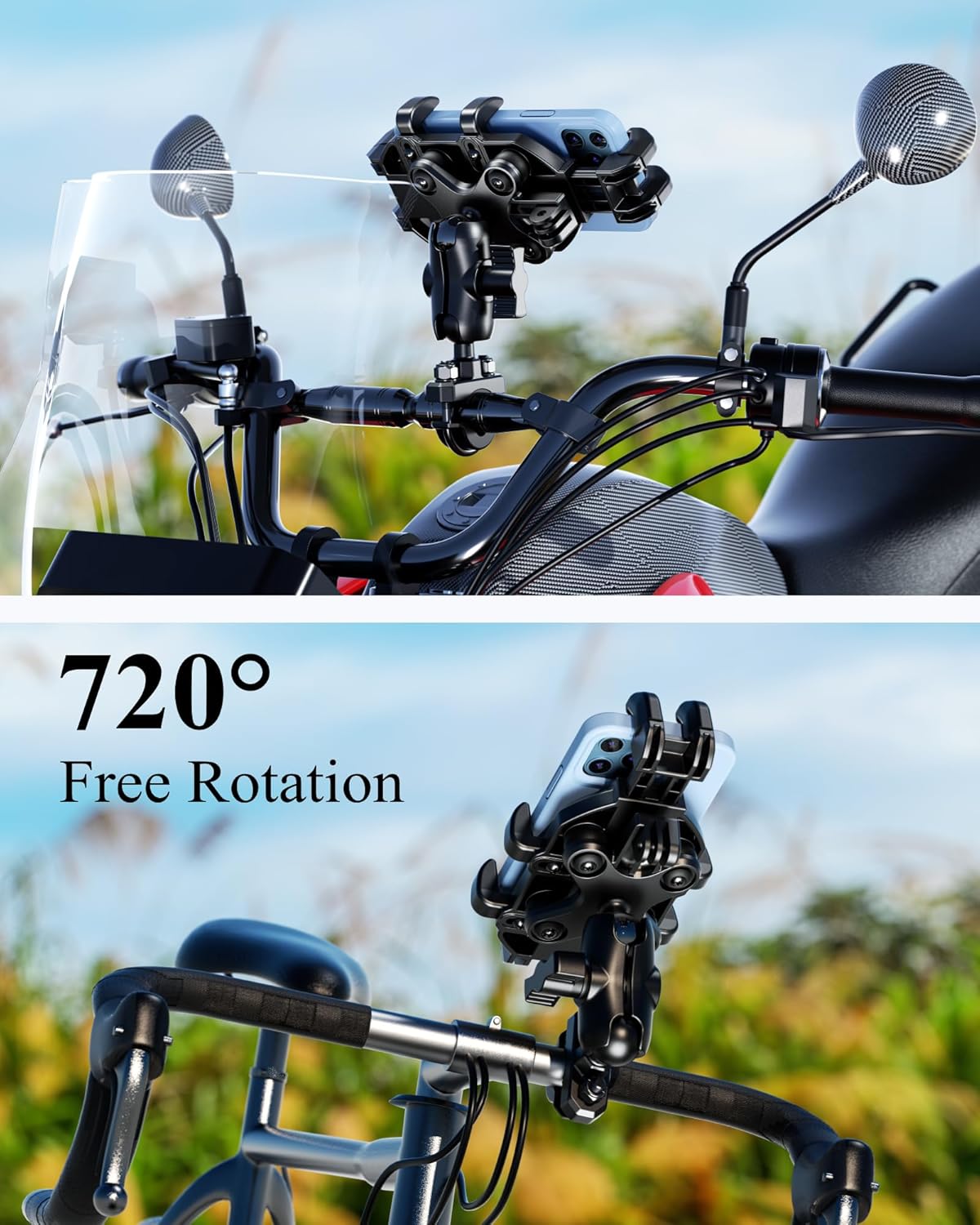 Thumbnail 5 de BRCOVAN Motorrad Handyhalterung 5,4–7,2 Zoll