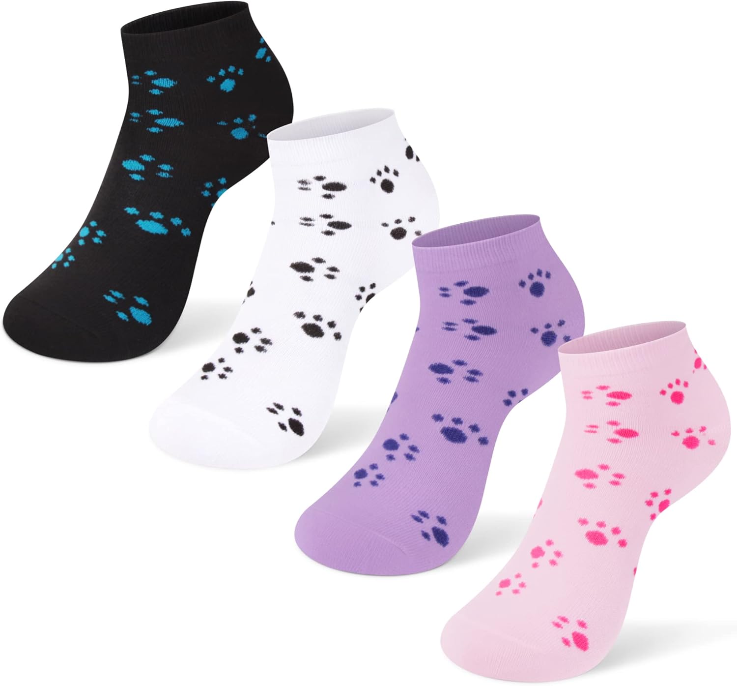 Thumbnail 5 de L&K-II Lot de 12 chaussettes basses socquettes femme multicolores en coton