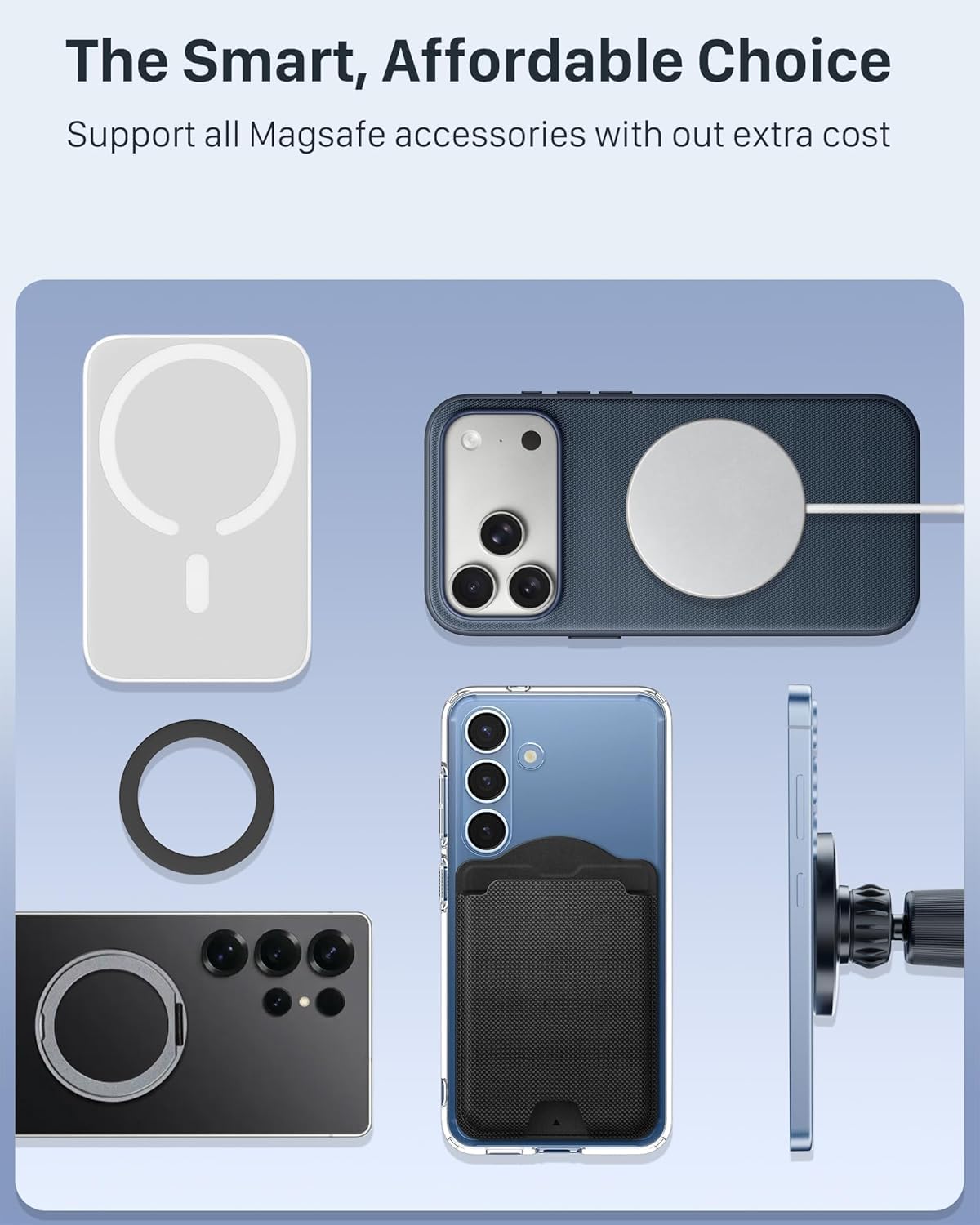 Detalle de YOSH Magnetische Auto-Halterung für MagSafe – universell, vibrationsarm und komfortabel