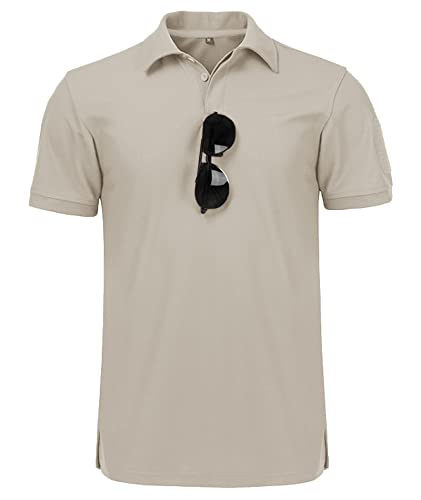Thumbnail 3 de Polo Homme JACKETOWN Manches Courtes Séchage Rapide Respirant - kaki clair, Taille L