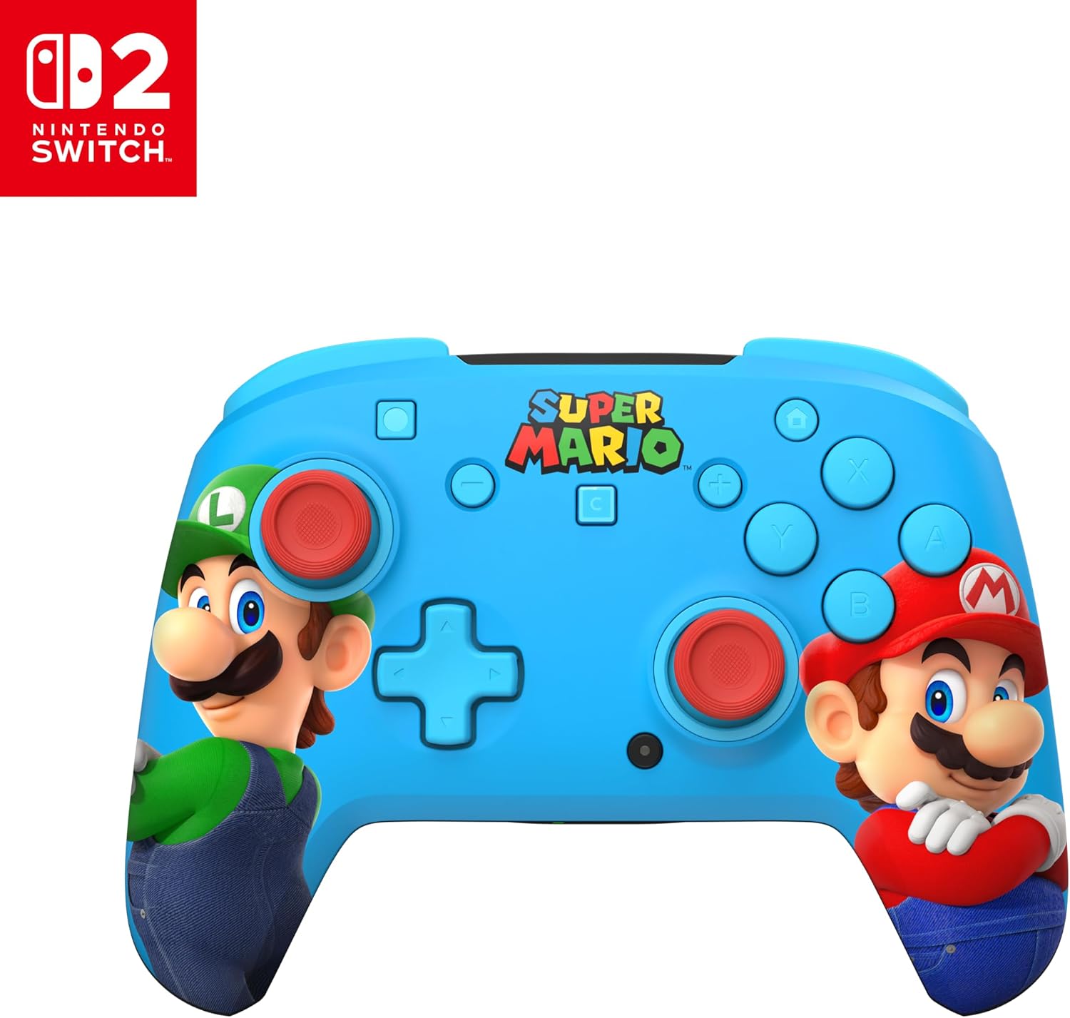 Detalle de Turtle Beach Rematch Wireless Controller: Mario and Luigi – Officially Licensed for Nintendo Switch 2