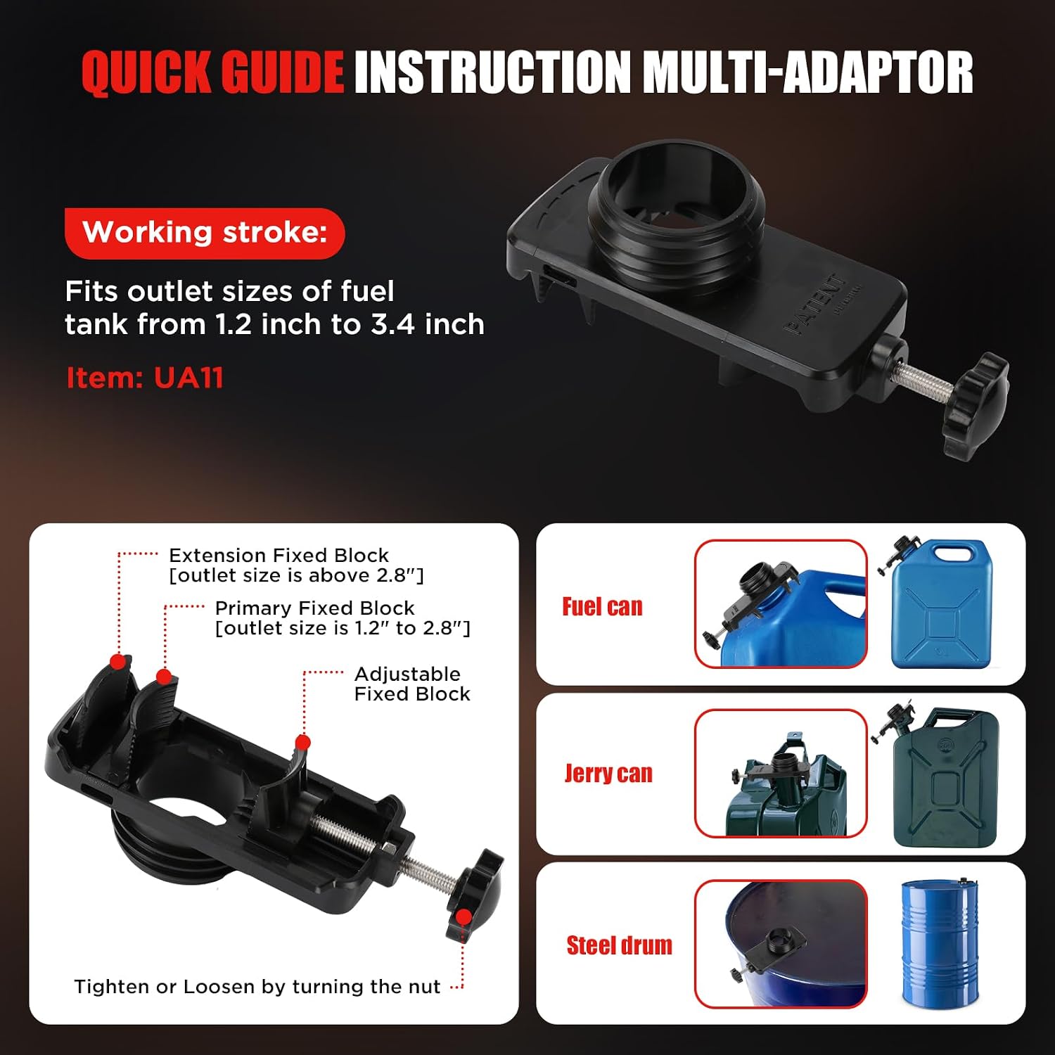 Detalle de 4.5GPM Cordless Fuel Transfer Pump with 51" PVC Hose for DeWalt/Milwaukee Batteries (Bare Tool)