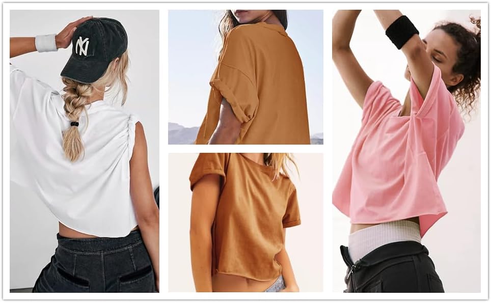 Detalle 1 de AirMood Oversized Workout Crop-T-shirt voor sport en casual outfits
