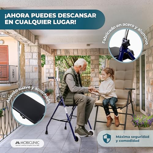 Thumbnail 3 de Mobiclinic® Emérita - Andador Plegable y Ajustable para Ancianos 🚶