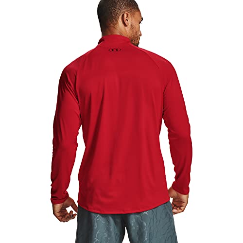 Detalle de Under Armour Tech 2.0 Half-Zip-Trainingsshirt für Herren, Rot, XXL
