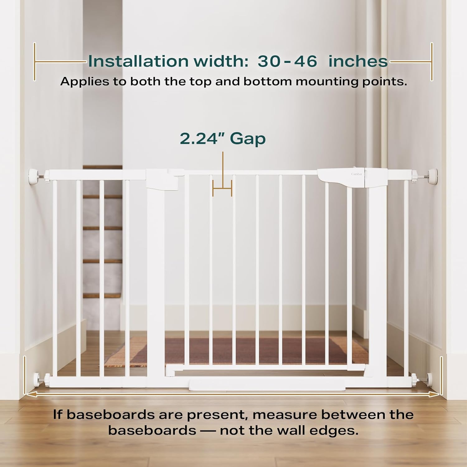 Thumbnail 2 de Cumbor 29.7-46" Baby Gate 30.5 in