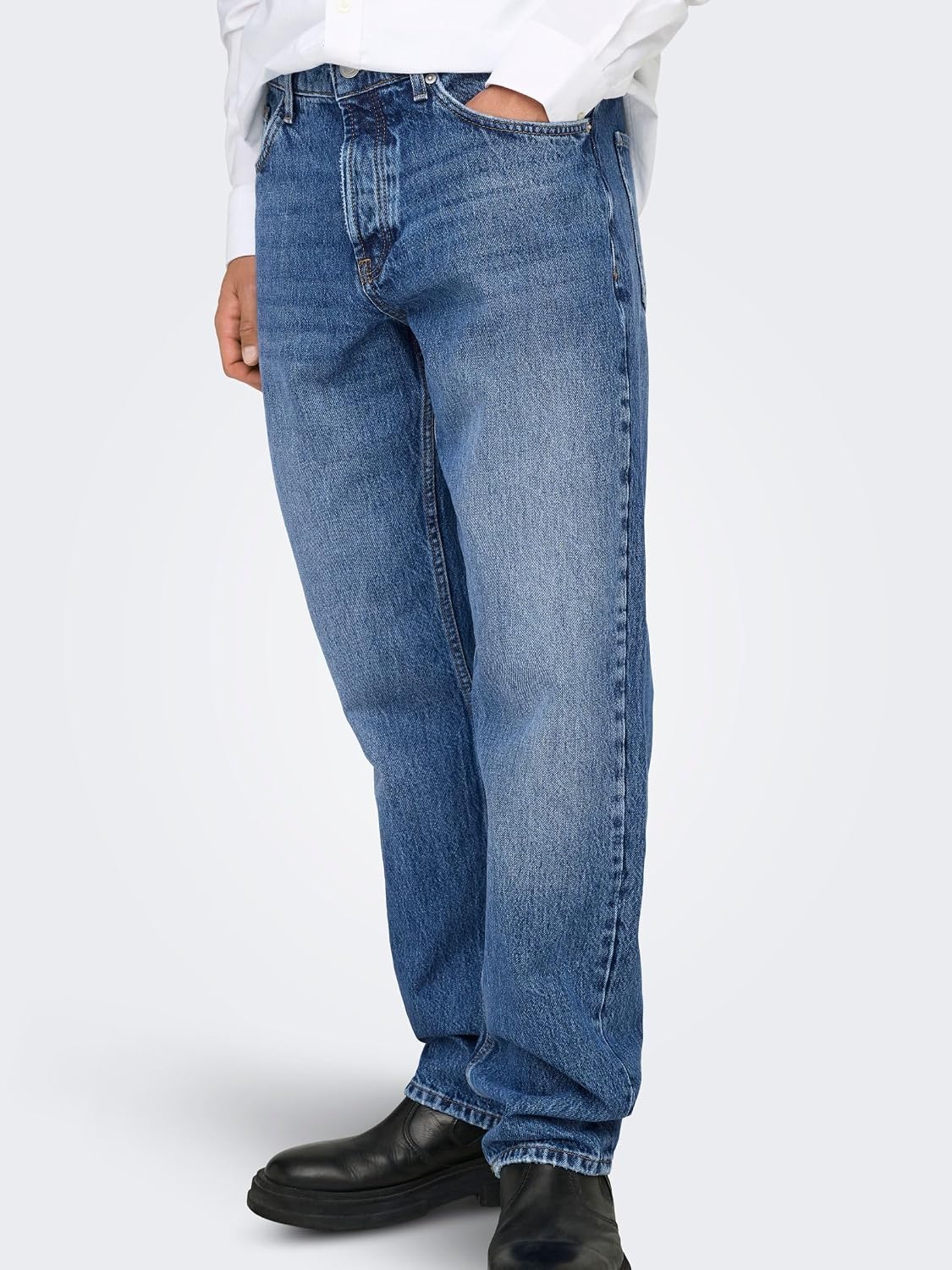 Detalle 2 de Only & Sons Men's Pants in Medium Blue Denim