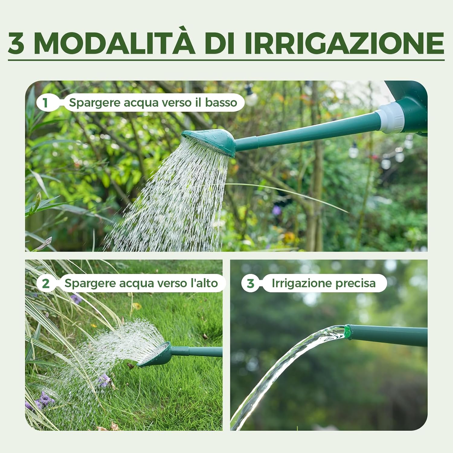 Detalle de Bamworld Annaffiatoio per Piante da Interno 2 Galloni: Beccuccio Lungo, Antigoccia e Design Ergonomico