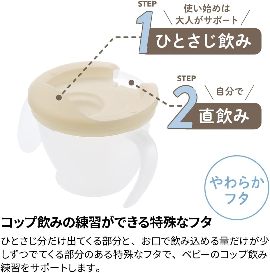 Detalle de リッチェル トライ コップ飲みマスターセットR さくらんぼ|4カ月頃から・ハンドル付き