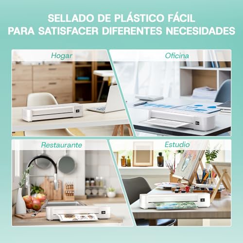 Thumbnail 7 de Plastificadora A4 4 en 1 NAHKZNY Máquina Laminadora con 15 Bolsas Plastificación para A4/A5/A6, Laminadora Térmica Caliente ABS Calentamiento Rápido Ideal para Oficina, Escuela y Hogar