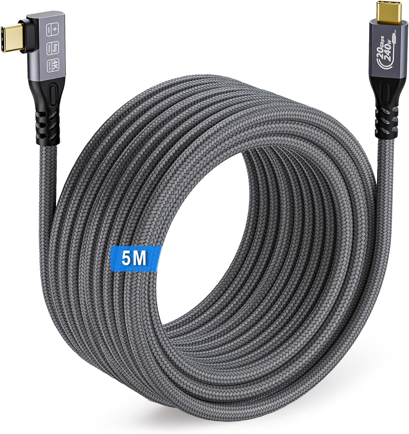 Detalle de MOPOCHG USB-C 90° Ladekabel 5 m mit 240 W