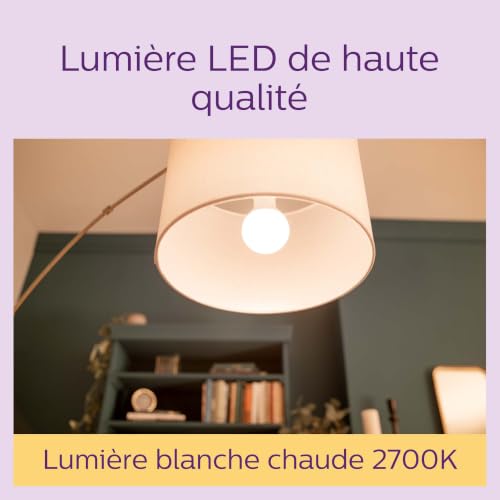 Thumbnail 3 de PHILIPS Ampoules LED Classic A60, Culot E27, 60W, Pack de 6 — lumière blanche chaude