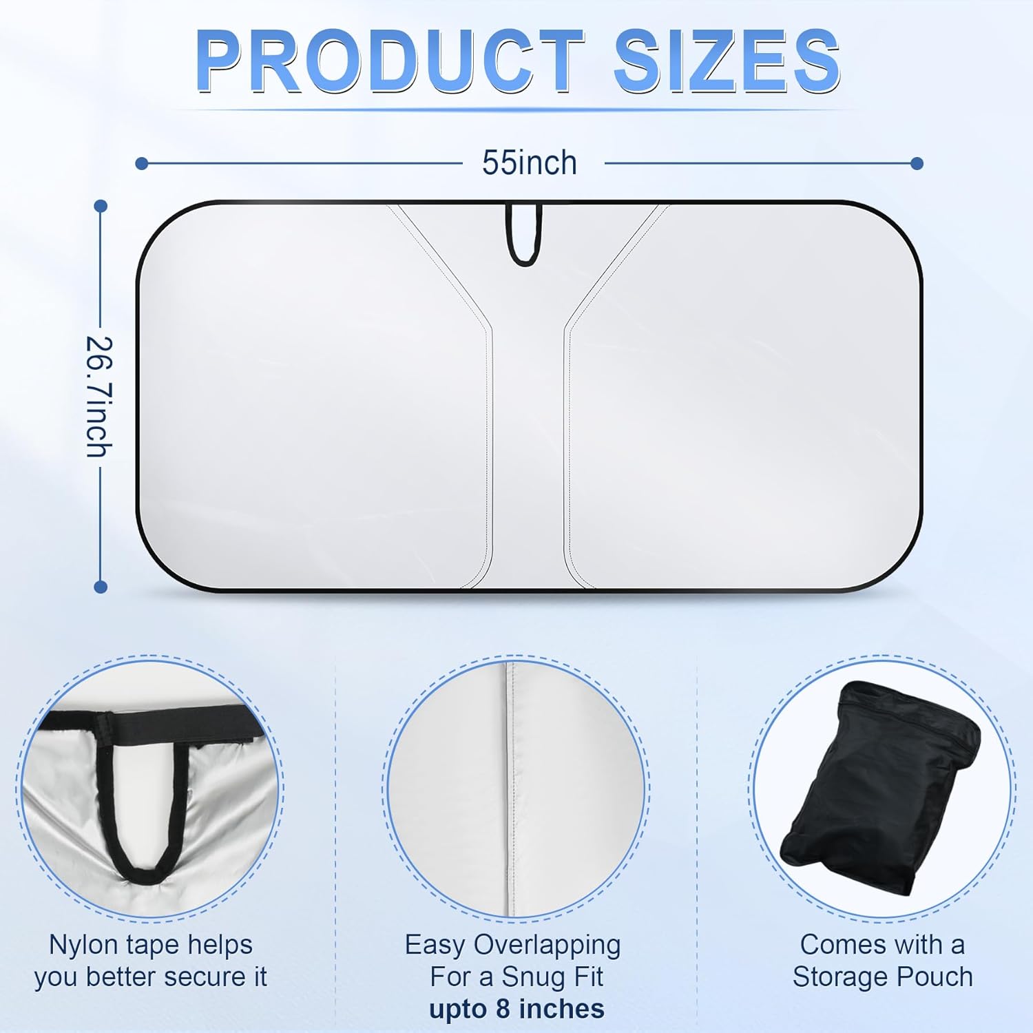 Thumbnail 1 de SINGARO 300T Universal Sun Shade 55