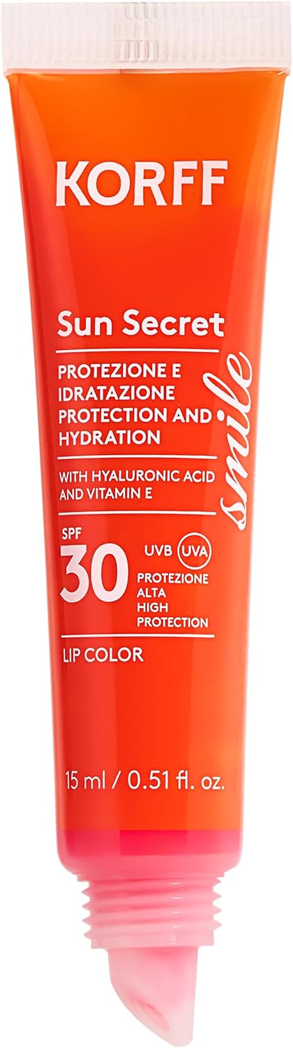 Detalle de Korff Sun Secret Smile Lip Color SPF30 – Stick volumizzante e idratante 02 Raspberry Pink