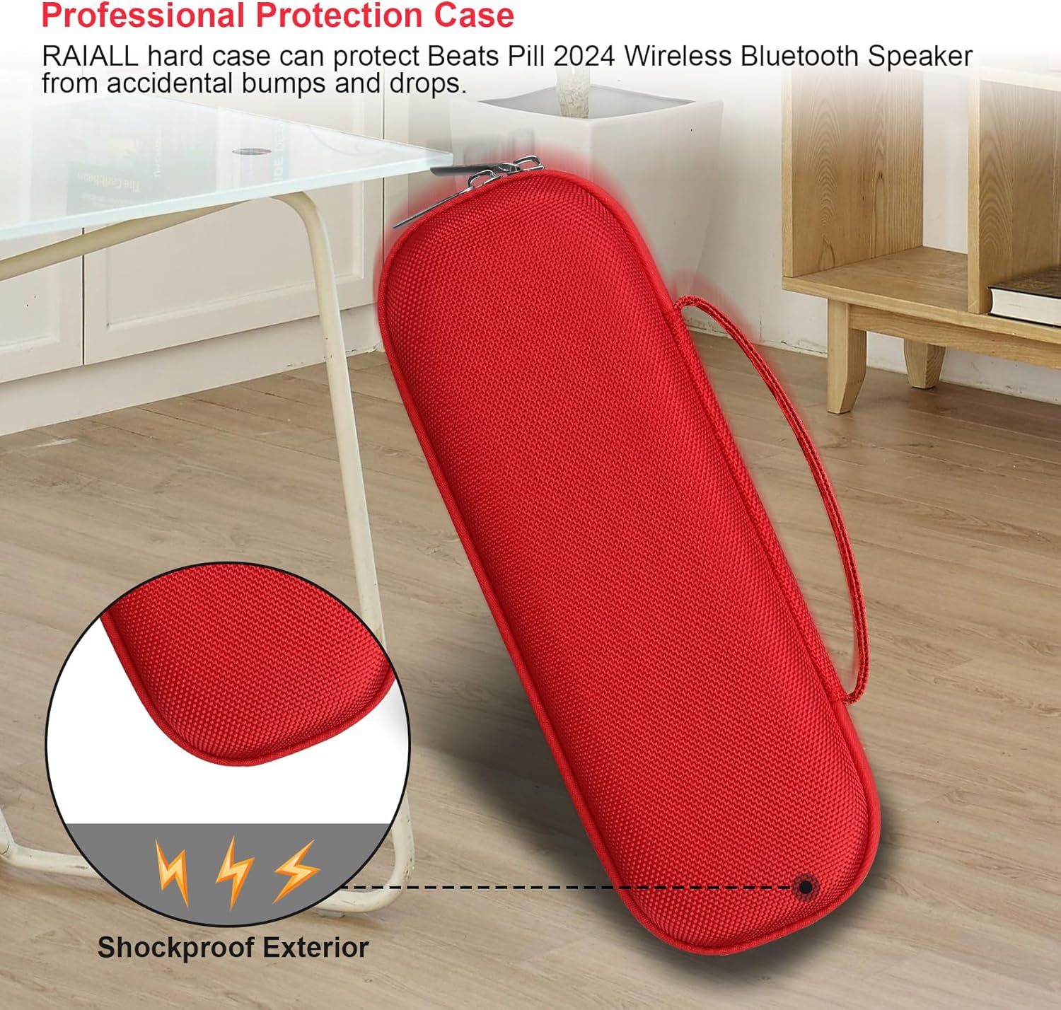Thumbnail 5 de RAIALL Carrying Case for Beats Pill (Latest Release) – Protective Hard Case in Red