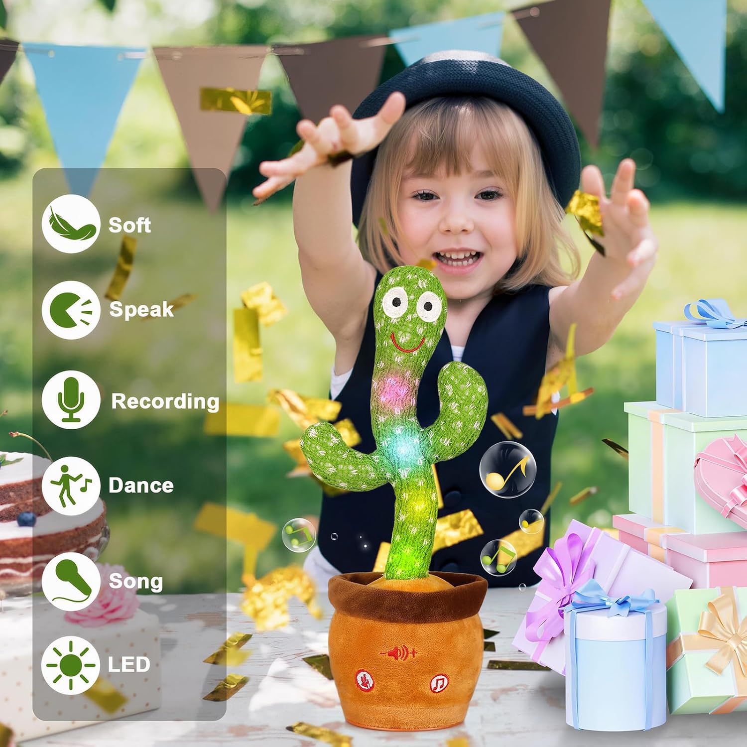 Thumbnail 6 de Emoin Talking Cactus interactive talking toy 🌵