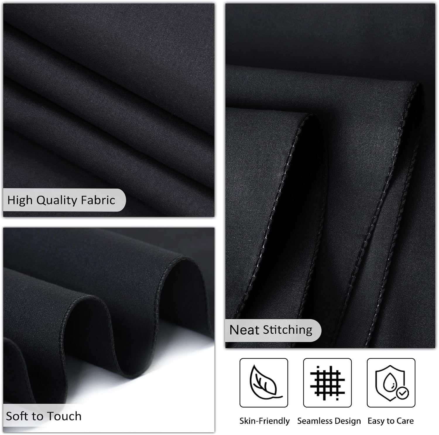 Detalle 1 de Heneger 8 Pack Black Tablecloths 60 x 102
