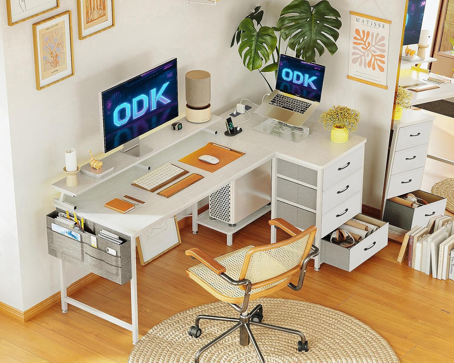 Thumbnail 1 de ODK Corner Desk 140x80cm L-Shaped