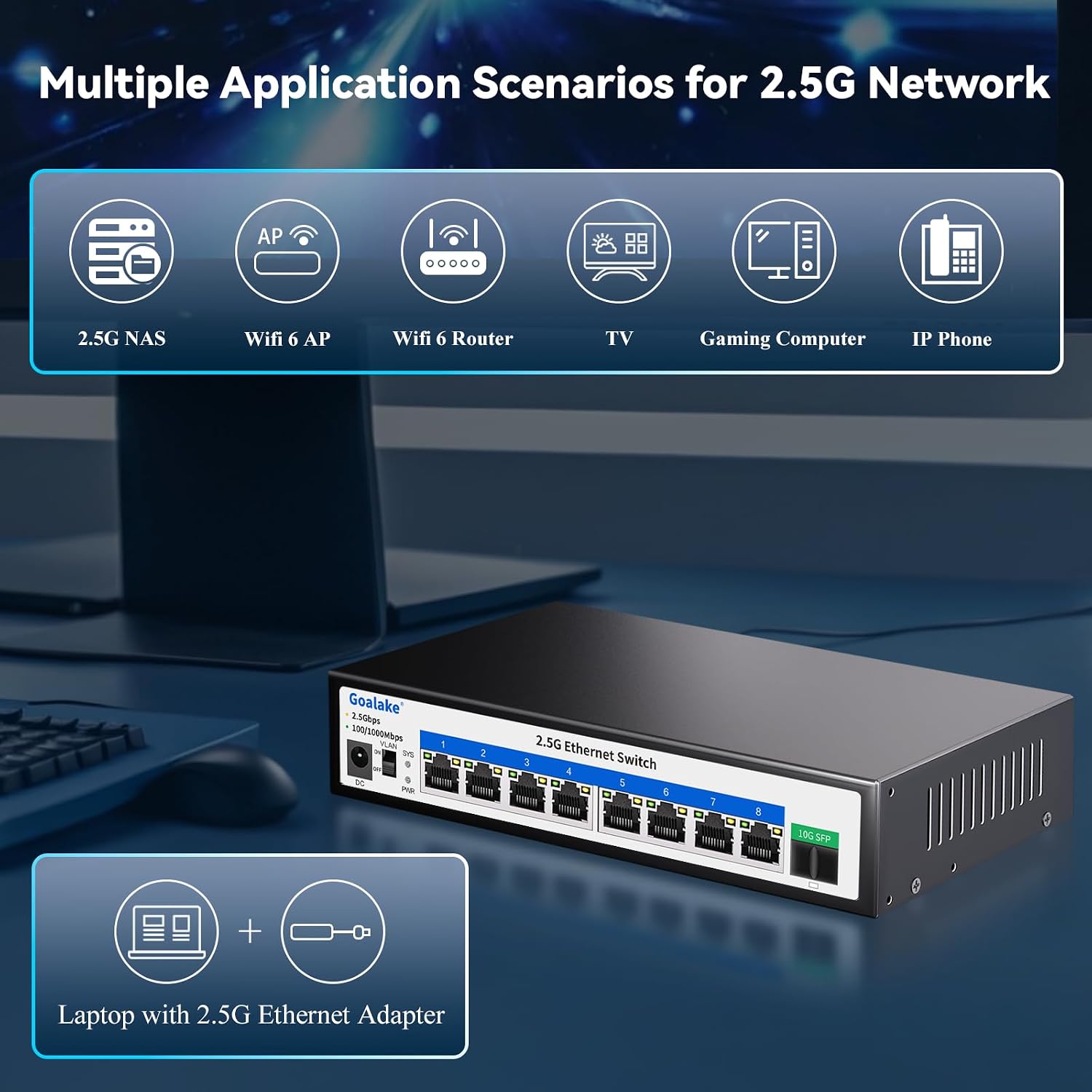 Thumbnail 6 de Goalake 8 Port 2.5G Switch with 10G SFP+