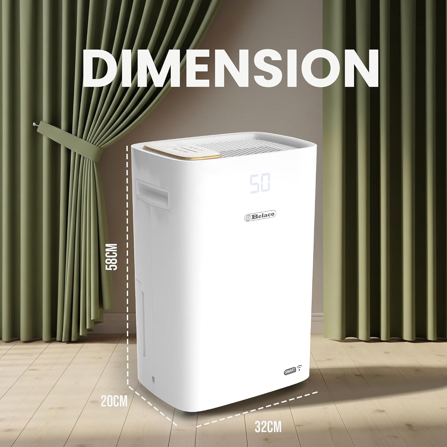 Thumbnail 6 de Belaco 20L WiFi Dehumidifier for Home & Basement