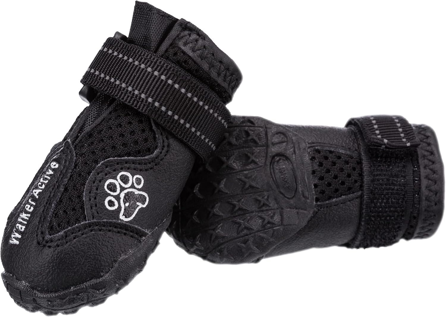 Detalle de TRIXIE Walker Active skyddsstövlar för hund, svarta, M–L, 2-pack