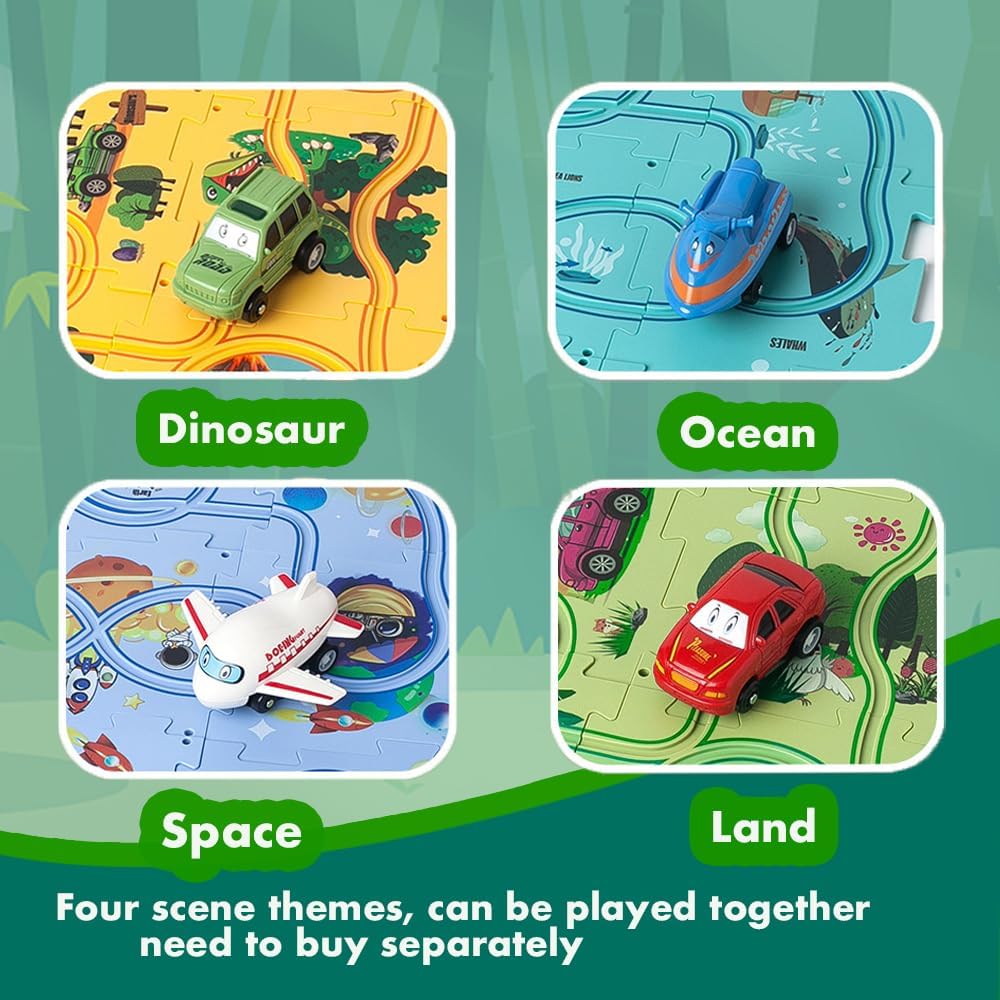 Thumbnail 5 de Puzzle Racer Kids Car Track Set: DIY Educational Rail & Race Experience