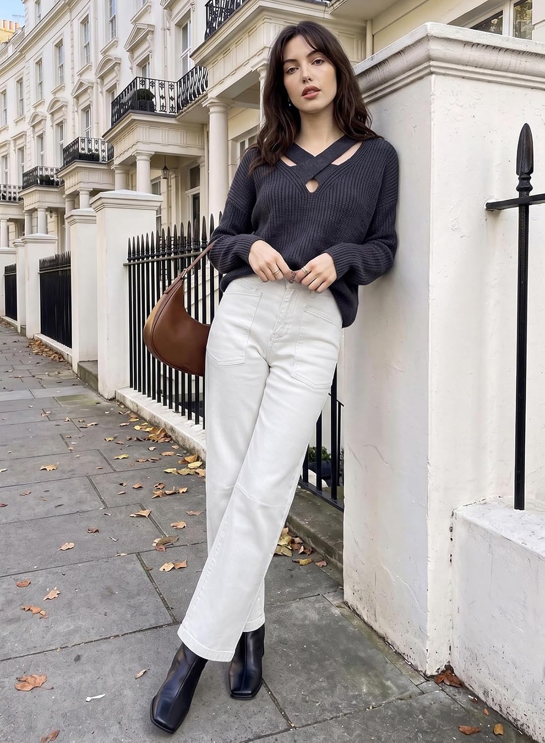 Thumbnail 4 de EVALESS Baggy Barrel Jeans High Waisted