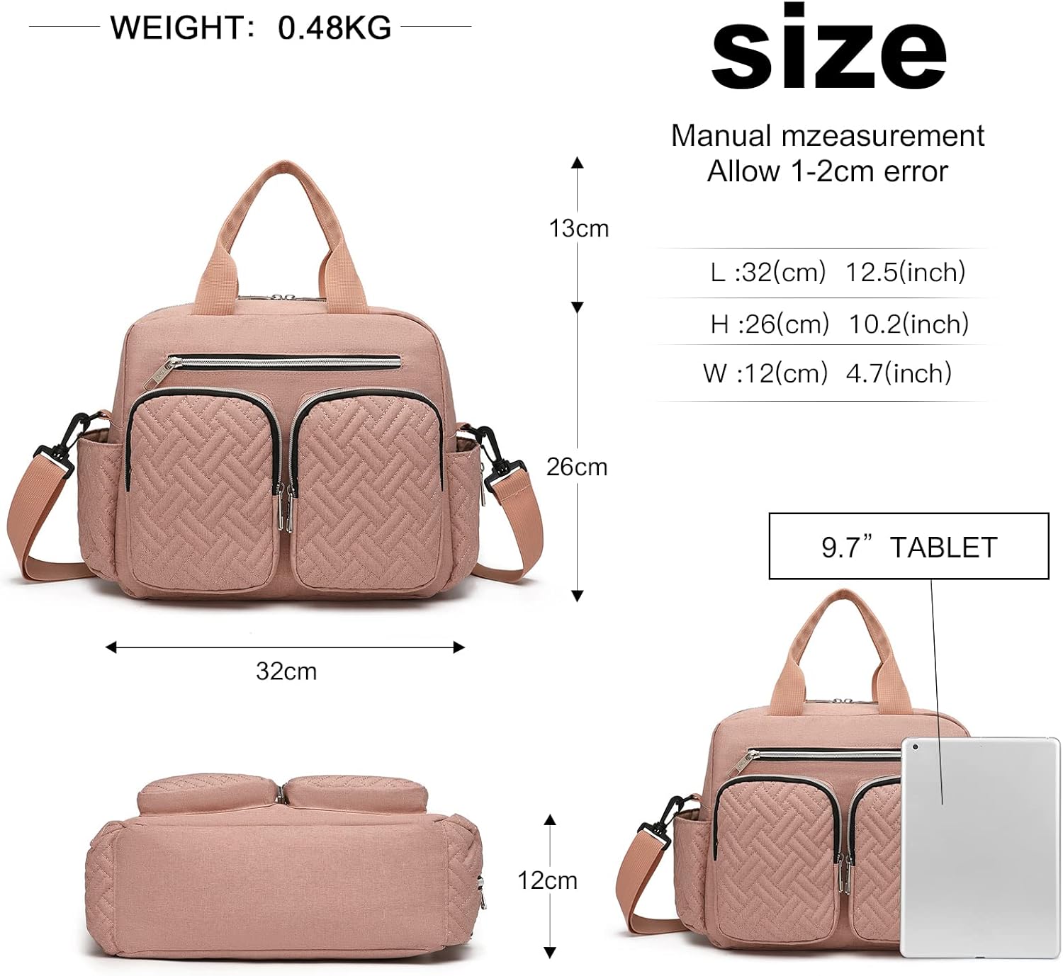 Thumbnail 5 de Kono Baby Changing Bag: Multifunction Nappy Bag with Insulated Pockets and Pram Straps